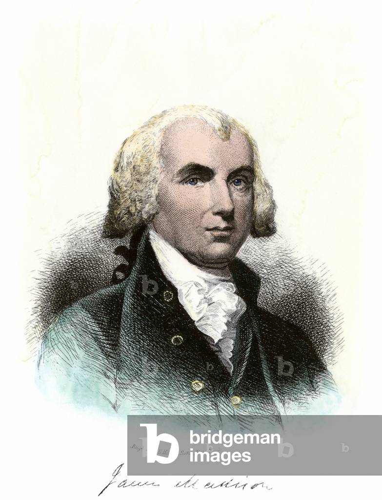 Portrait of American President James Madison (1751-1836), 19th century.