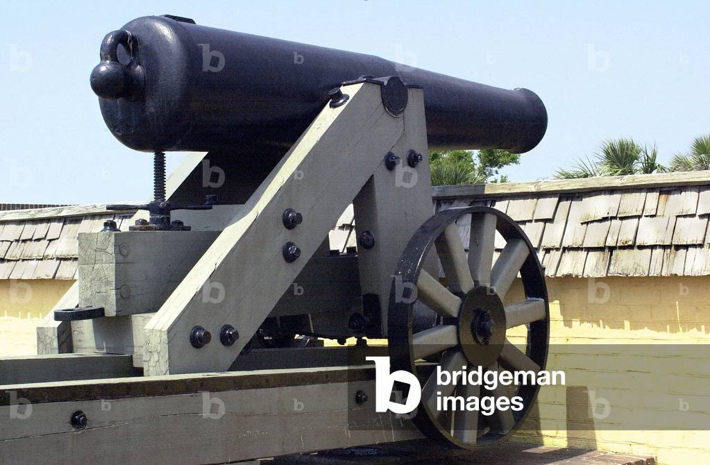 Military National Park: Canon a Fort Moultrie, Sullivan's Island, Charleston Harbour, South Carolina