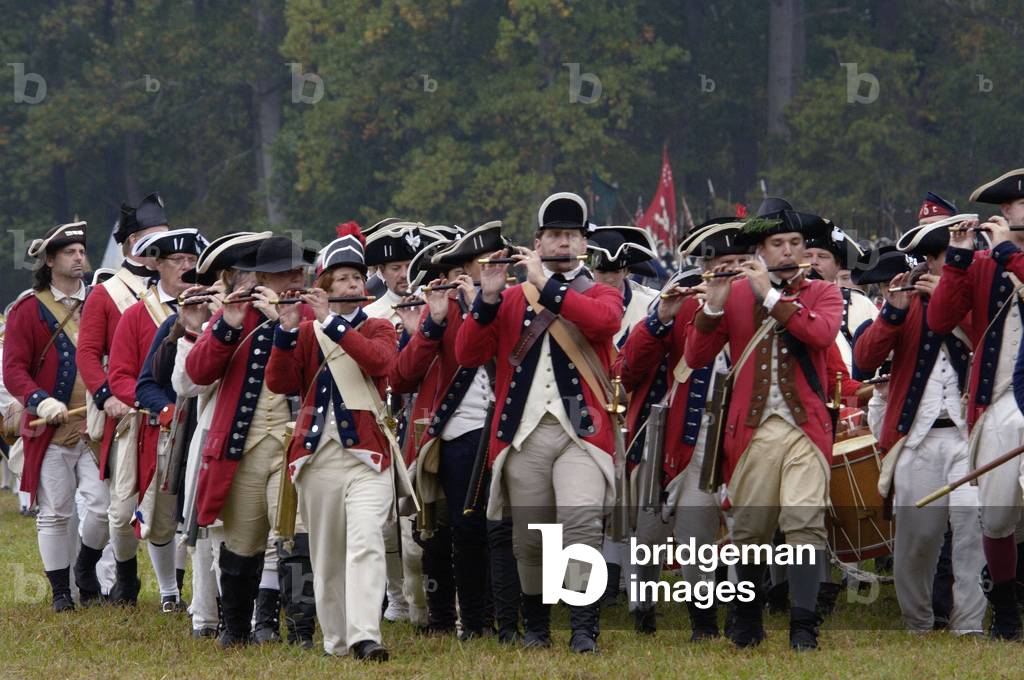 Bild von Gravur "Unabhängigkeitskrieg der Vereinigten Staaten von Amerika (1775-1783): Rekonstitution der Schl