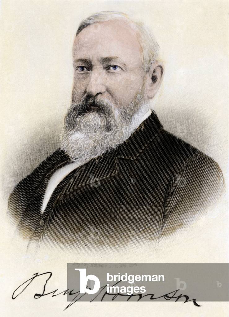 Portrait of Benjamin Harrison (1833-1901) President of the United States.