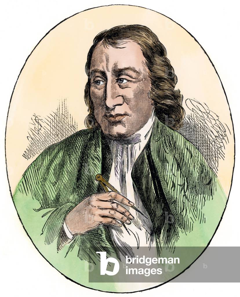 Portrait of Samuel Adams (1722-1803) American politician, writer and philosopher. Colour engraving of the 19th century.