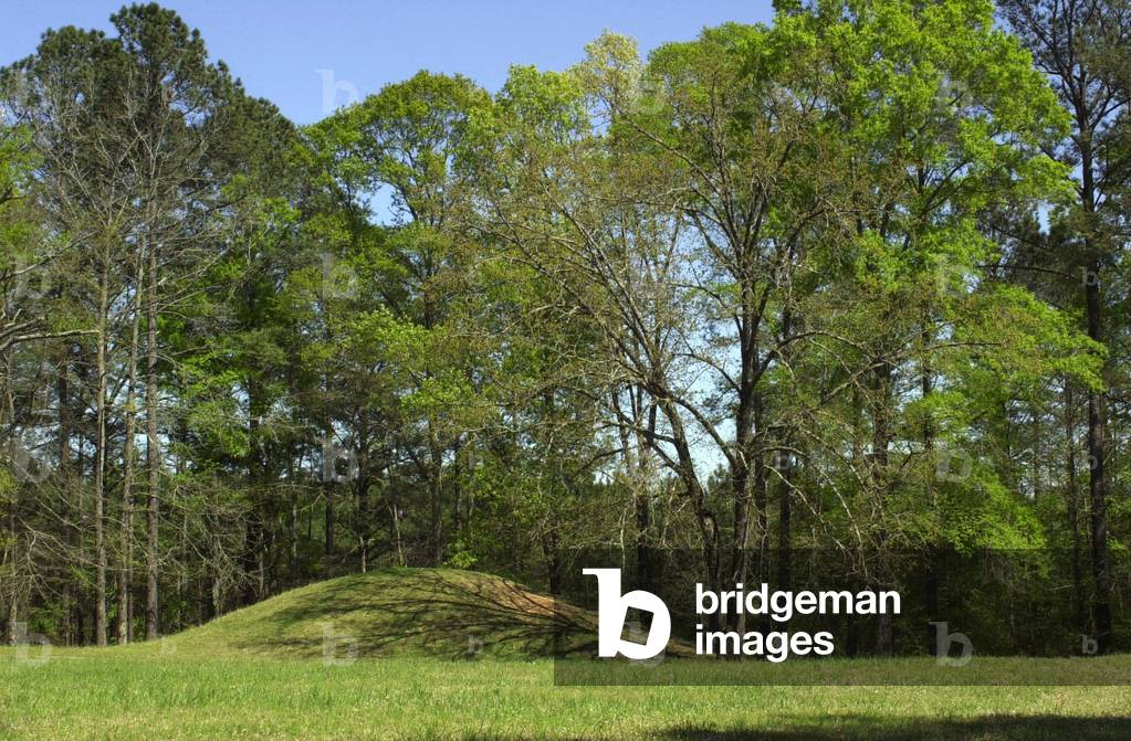 One of the Bynum Mounds, built between 100 BC and 200 AD along the ancient Natchez Trace pathway, Mississippi.