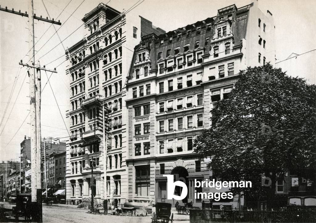 Standard Oil Company Building and Welles Building in Broadway, New York, United States, years 1880