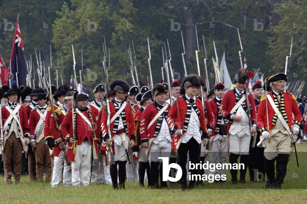 War of Independence of the United States of America (1775-1783): reconstitution of the battle of the British army in Yorktown, Virginia on the 225th anniversary of the surrender of the English.