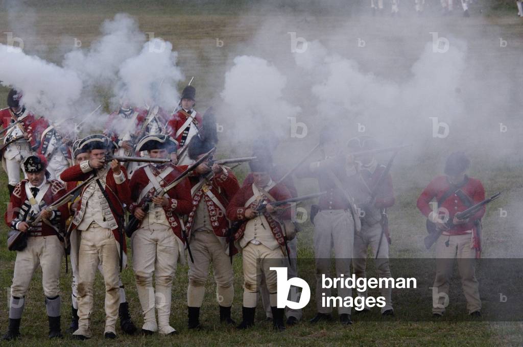 Immagine di Incisione "Uscita britannica contro una rievocazione storica a Yorktown Battlefield"