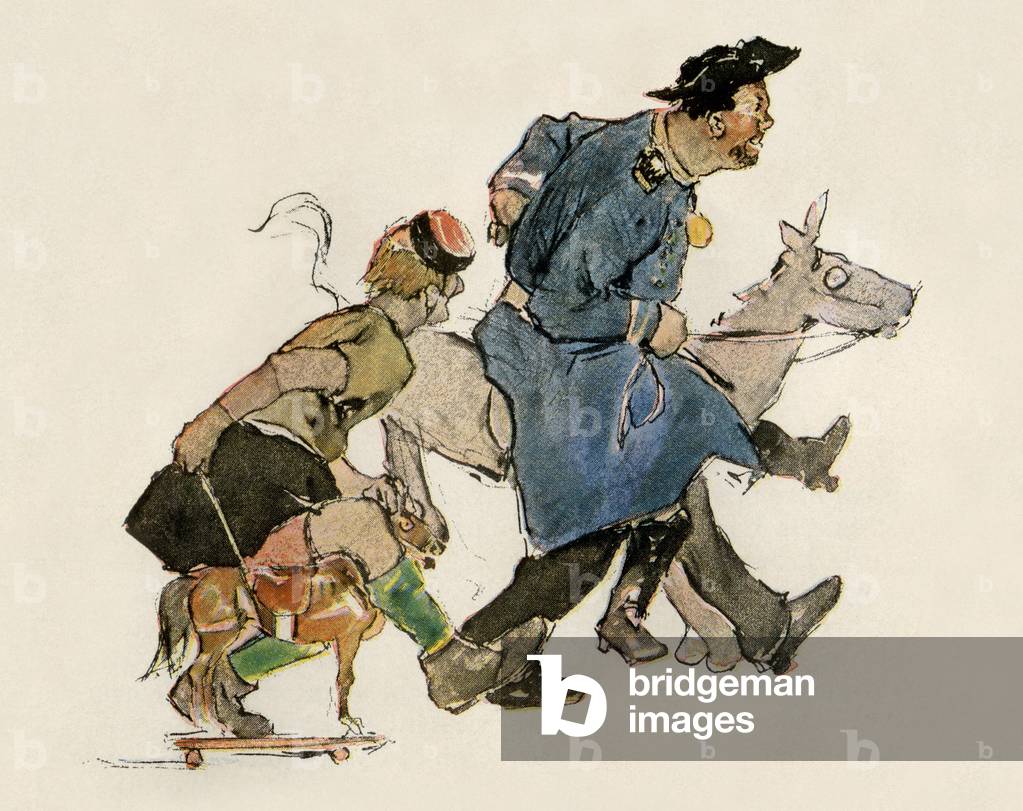 Comici di vaudeville sul palco di un teatro Bowery, New York City, primi anni del 1900.