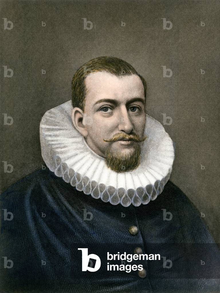 Portrait of Henry Hudson (ca. 1550-1611) English navigator and explorer. Engraving of the 17th century.