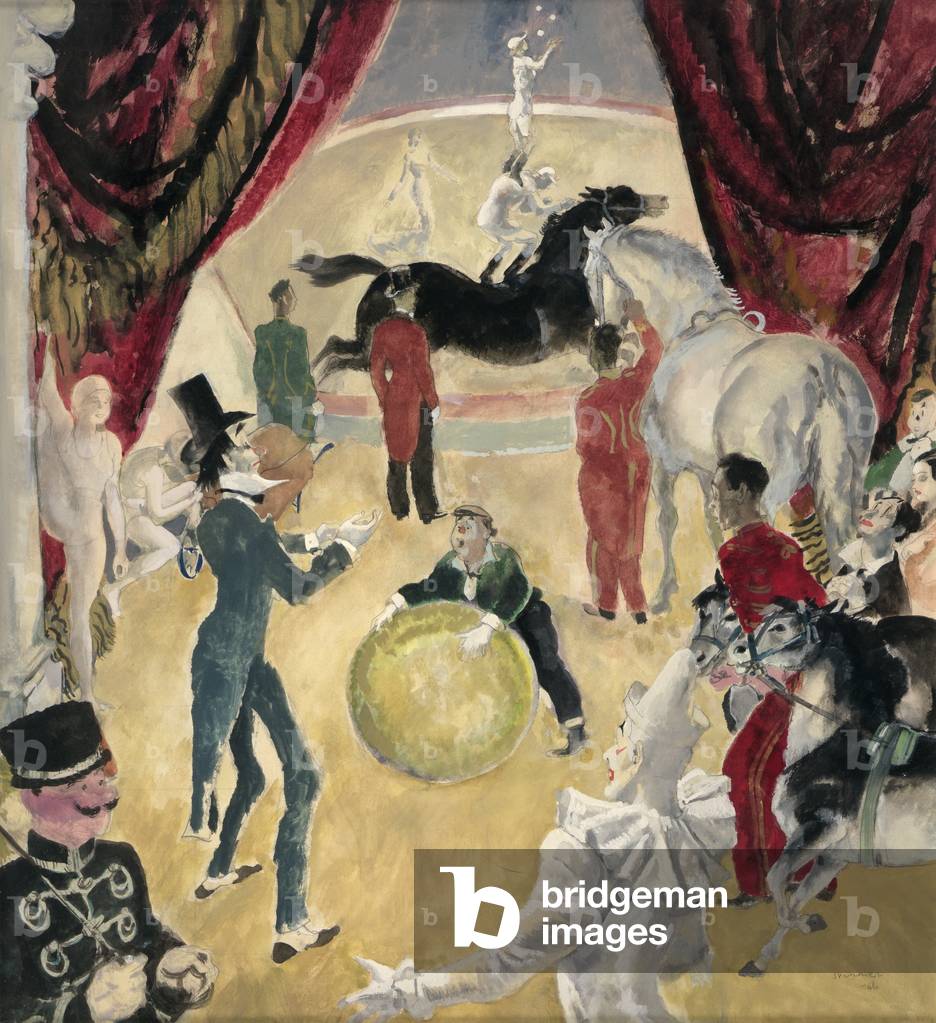 Equestrian Jugglers, 1946 (w/c on paper)