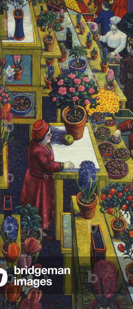 Central Market, Cardiff, 1957 (oil on canvas)