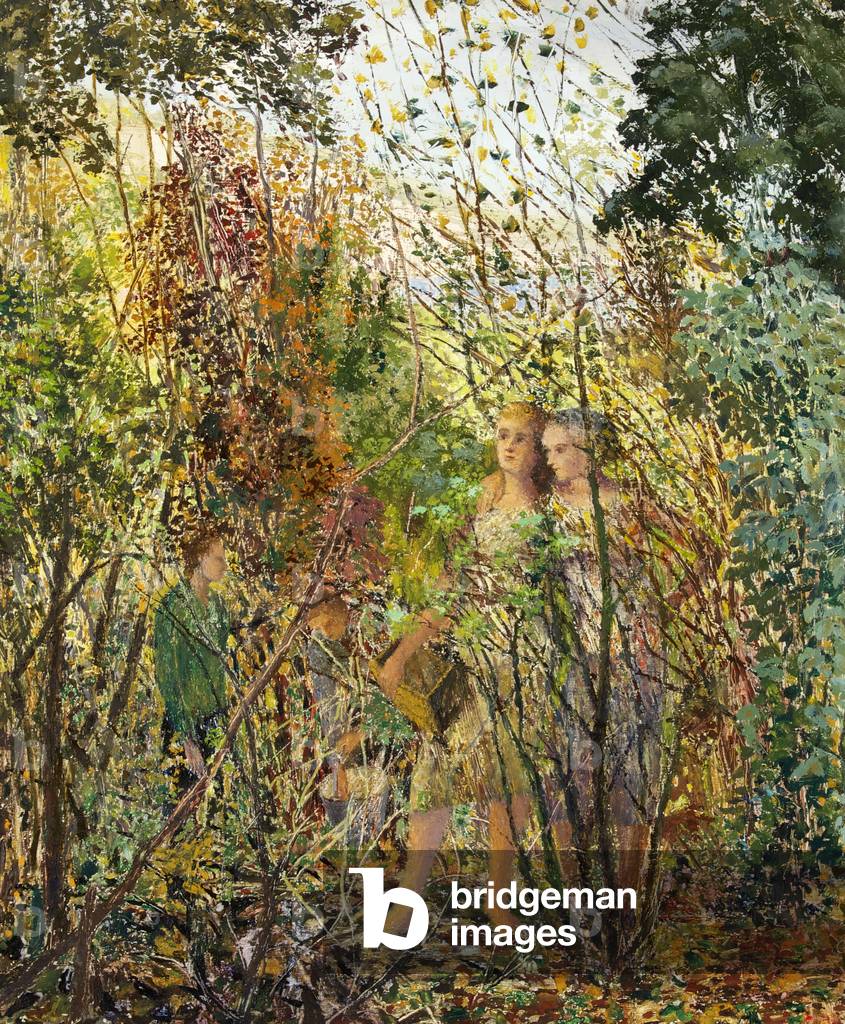 Searching for Treasure, 1970-79 (oil on hardboard)