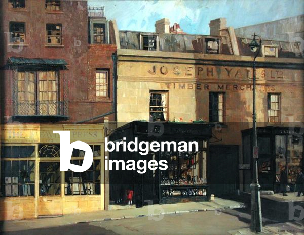 Three shops in Church St. Kensington (oil on canvas)