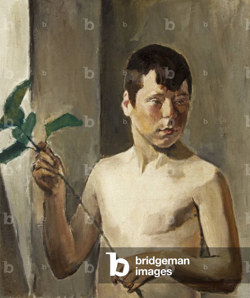 Boy with Leaf, 1930 (oil on canvas)