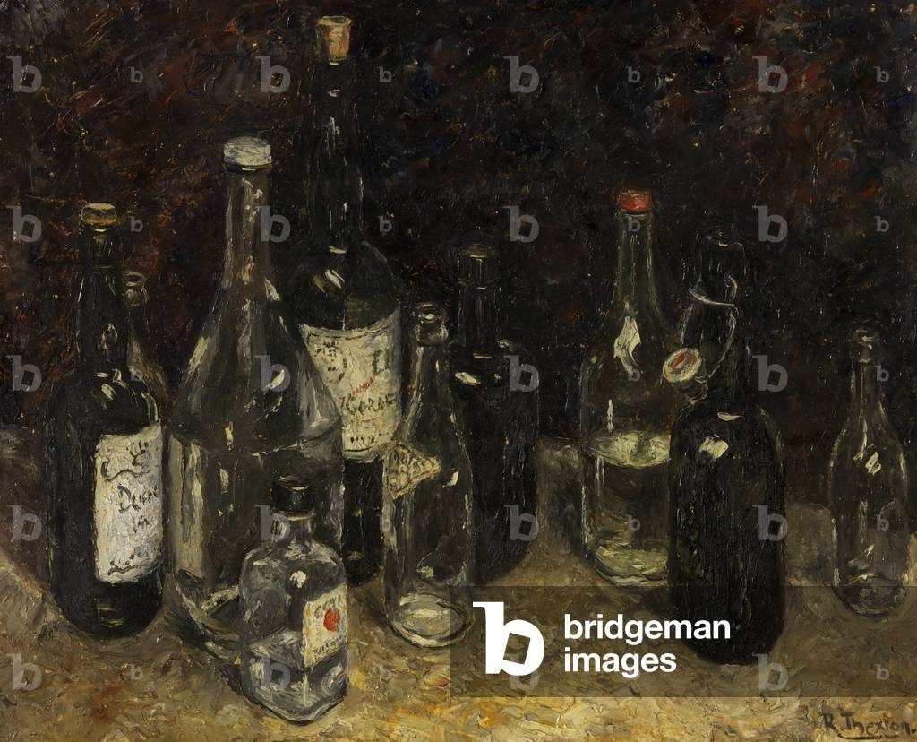 Bottles (oil on board)