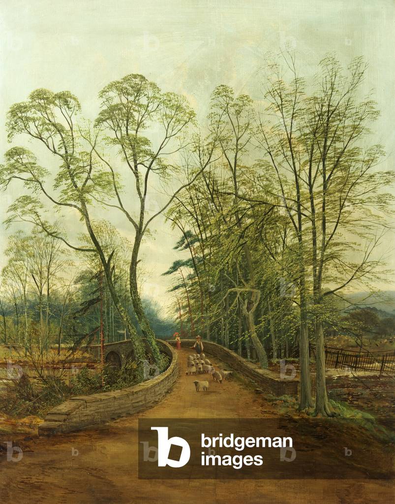 The Old Ebbw Bridge, Newport (oil on canvas)