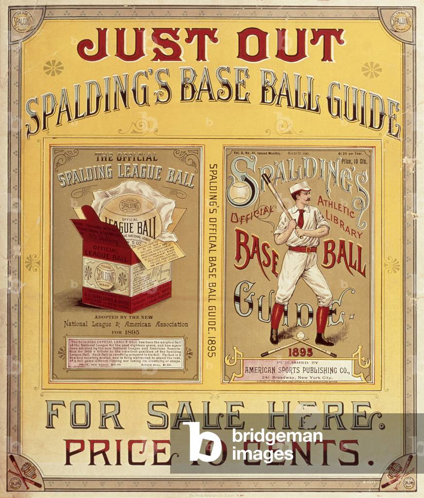 Spalding's Baseball Guide, 1895 (colour litho)