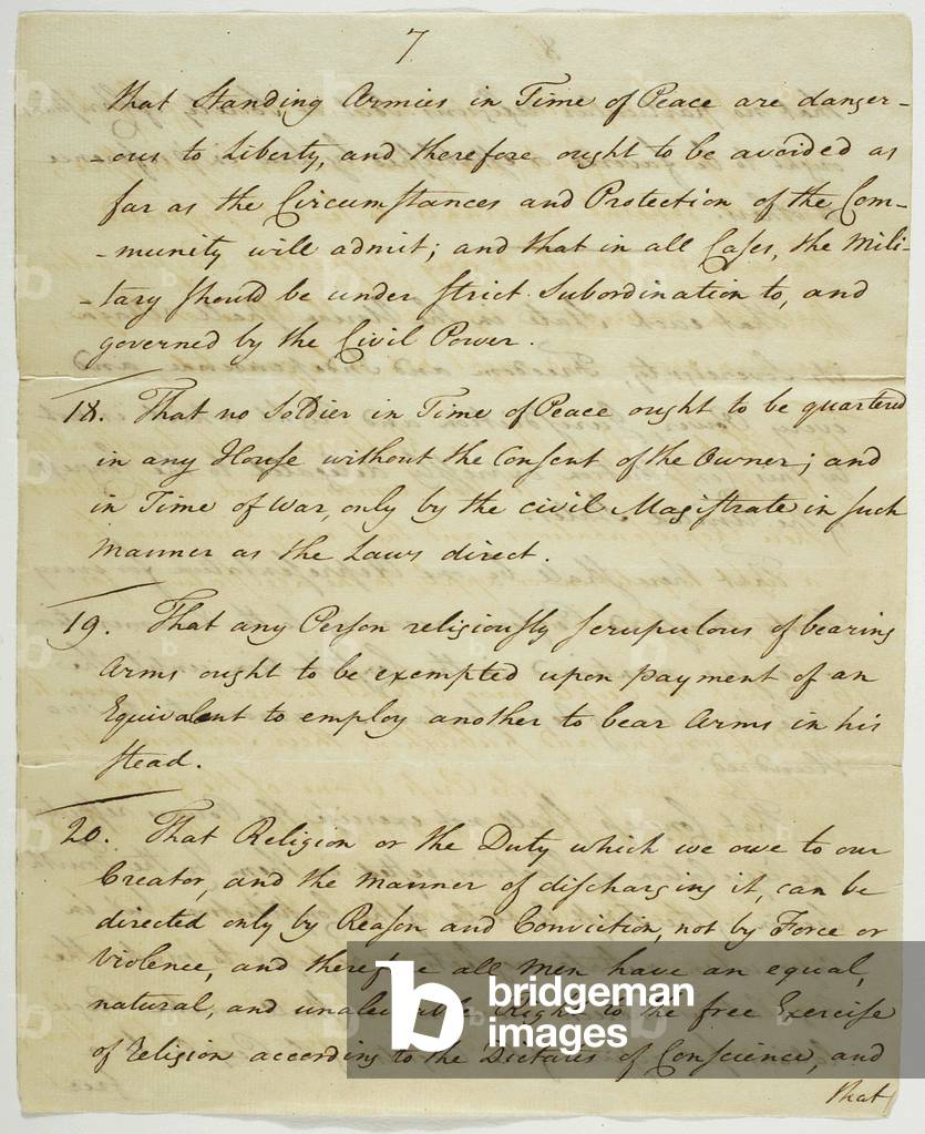 The Bill of Rights, copy signed at Federal Hall, 1789 (ink on paper)