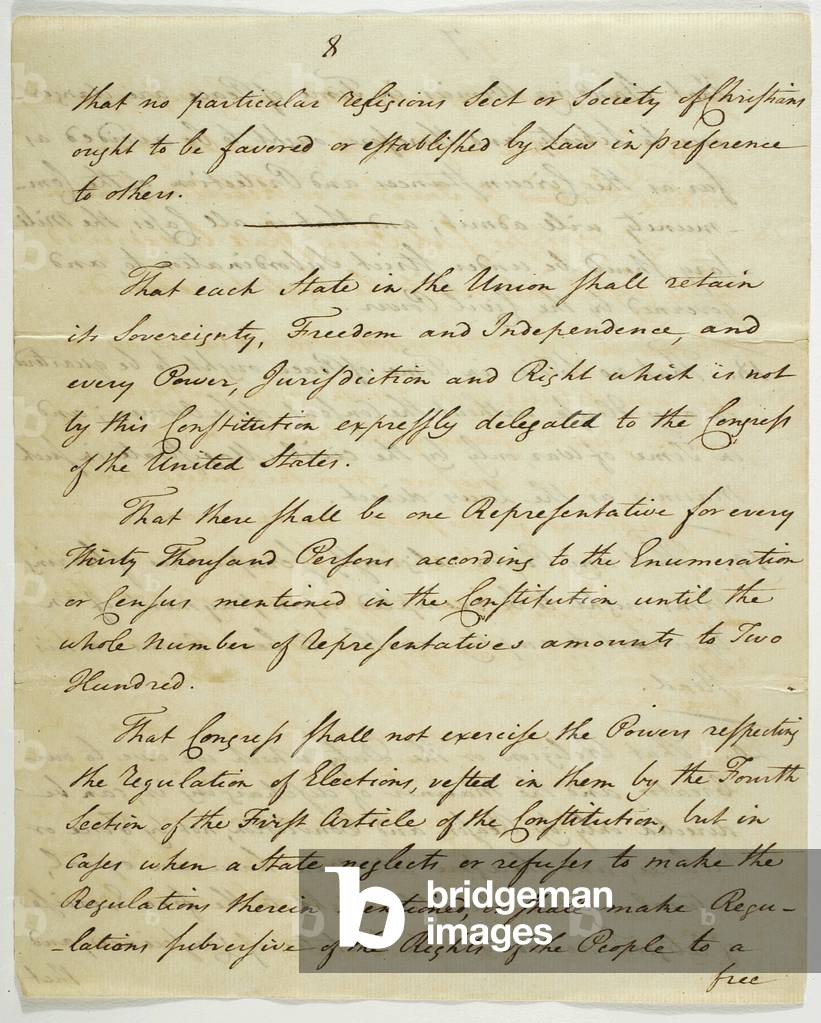 The Bill of Rights, copy signed at Federal Hall, 1789 (ink on paper)