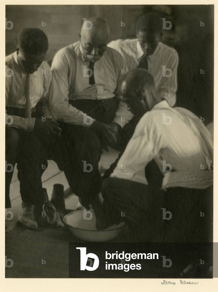 Foot Washing, South Carolina, c.1929 (b/w photo)