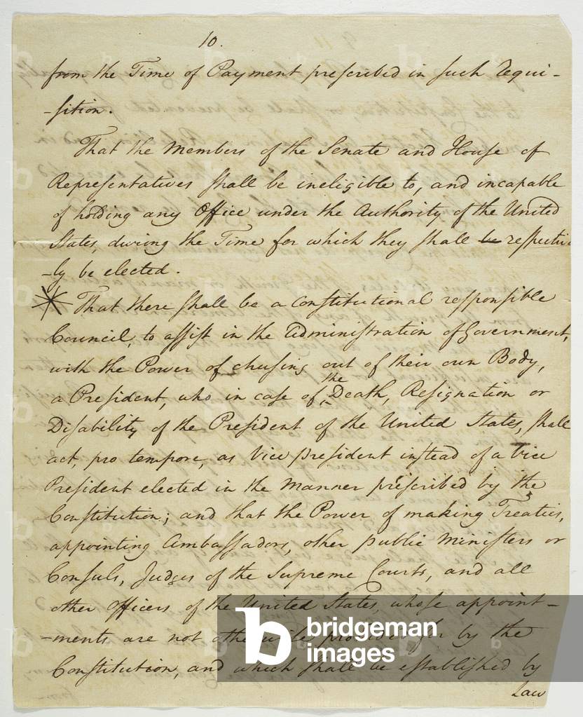 The Bill of Rights, copy signed at Federal Hall, 1789 (ink on paper)