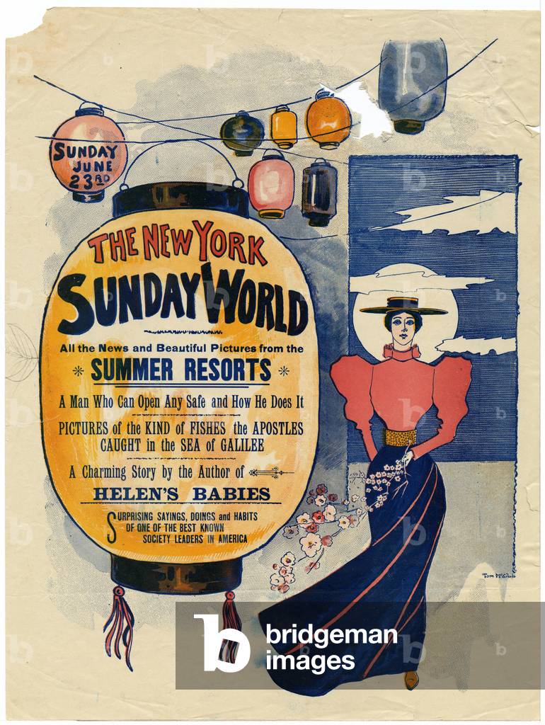 The New York Sunday World, All the News and Beautiful Pictures from the Summer Resorts...., 1895 (print)