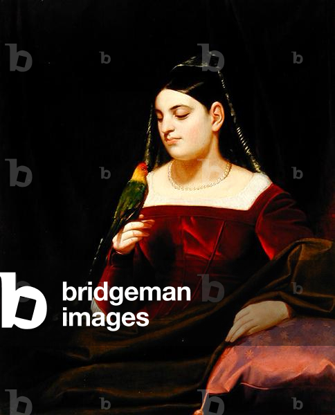 Lady and Parrot, c.1835 (oil on canvas)