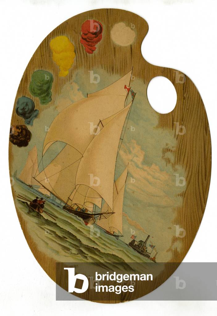The Great Atlantic & Pacific Tea Company, The Largest Importers & Retailers of Teas & Coffees in the World (die-cut printed wooden palette)