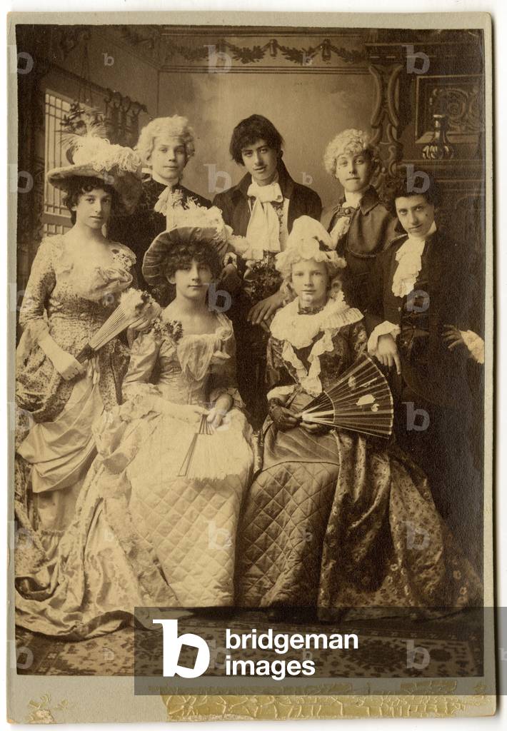 Teenage Group, Costume Ball (sepia print)