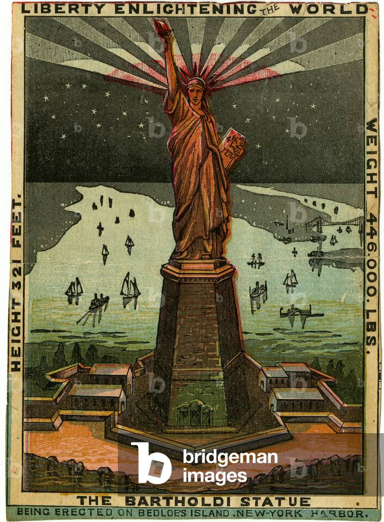 Liberty Enlightening the World, c.1880s (colored wood engraving)