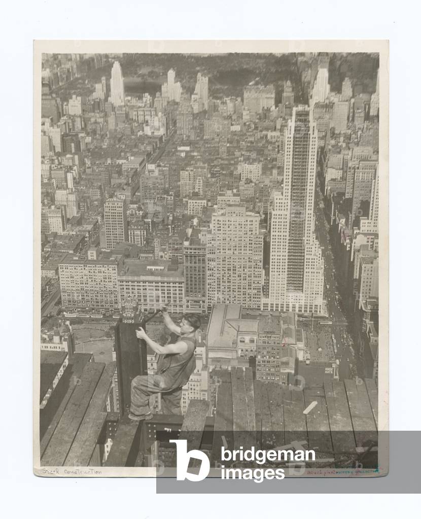 A worker at the edge of a platform, looking north, 1931 (gelatin silver print)