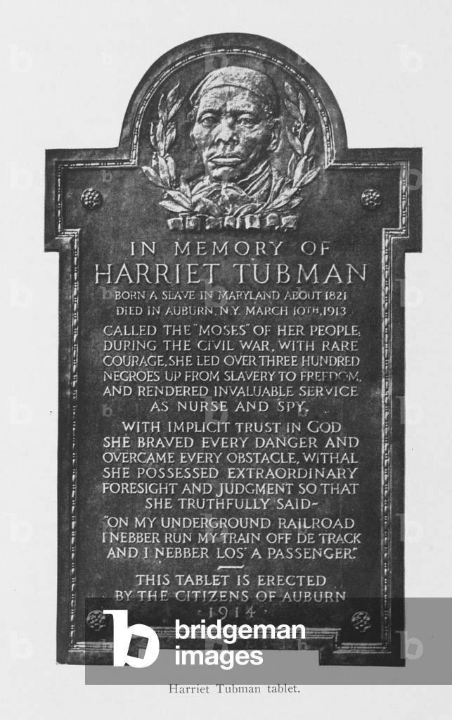 Harriet Tubman tablet, c.1916 (b/w photo)