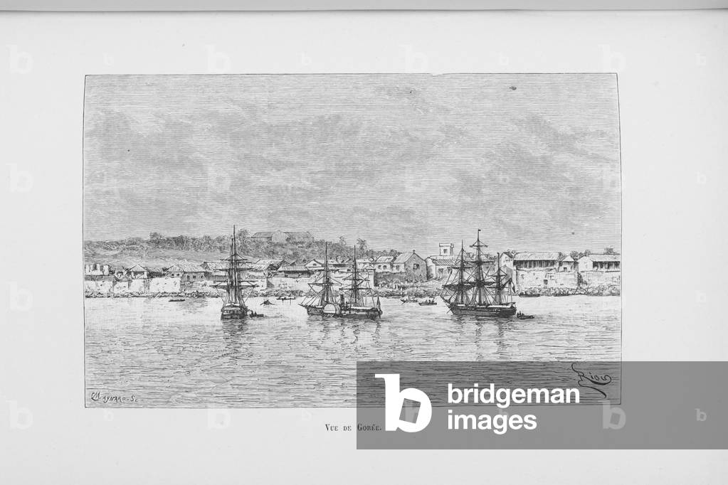 View of Goree, illustration from 'Le Senegal...' by Louis Leon Faidherbe, 1889 (litho)