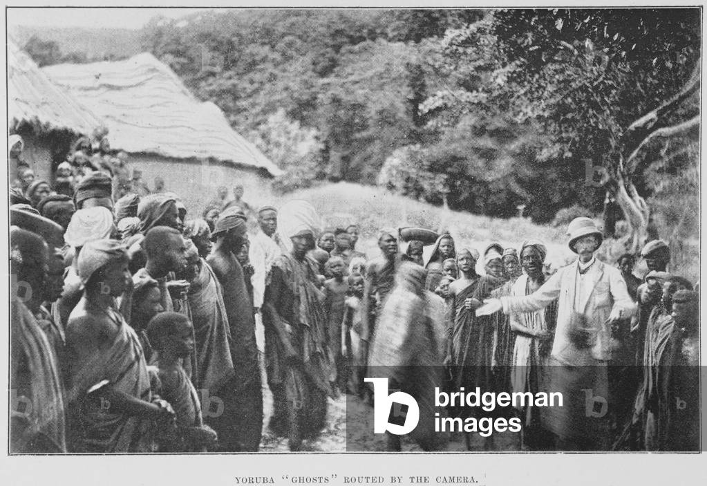Yoruba Ghosts, routed by the camera, illustration from 'British West Africa; its rise and progress', by Augustus Mockler-Ferryman, 1900 (litho)