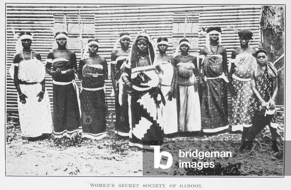 Women's secret society of Gabon, illustration from 'Fetish folk of West Africa', c.1912 (halftone photomechanical print)