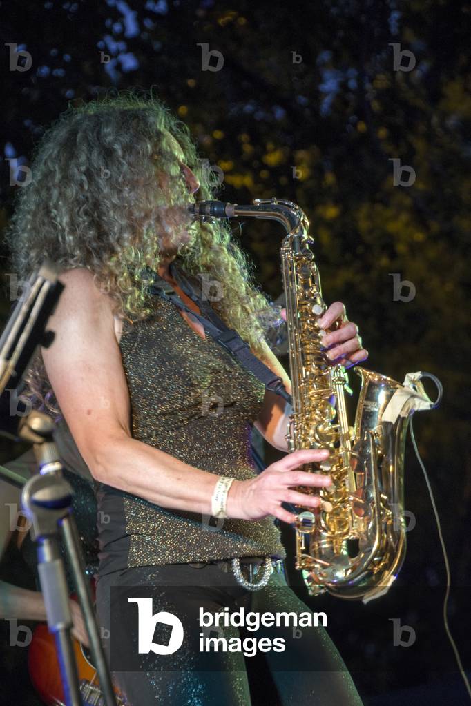 Female alto saxophone player (photo)