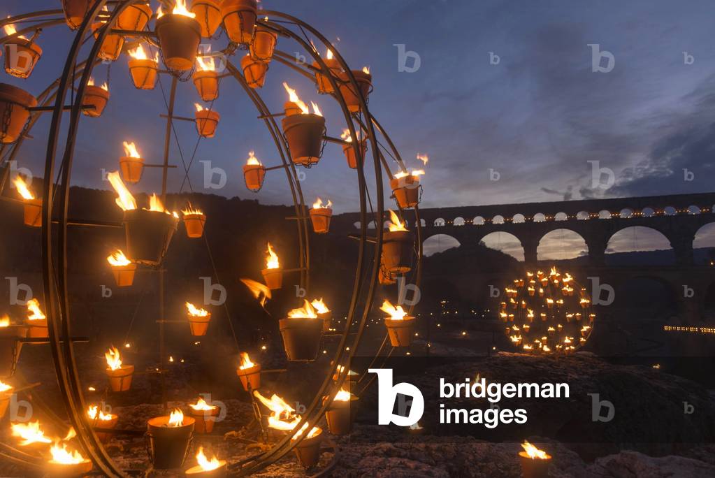 Pont du Gard illuminations.
