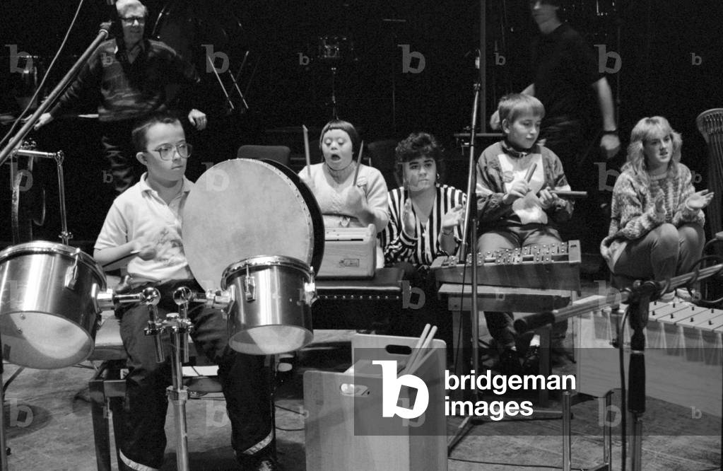 A musical ensemble composed of mentally handicapped children