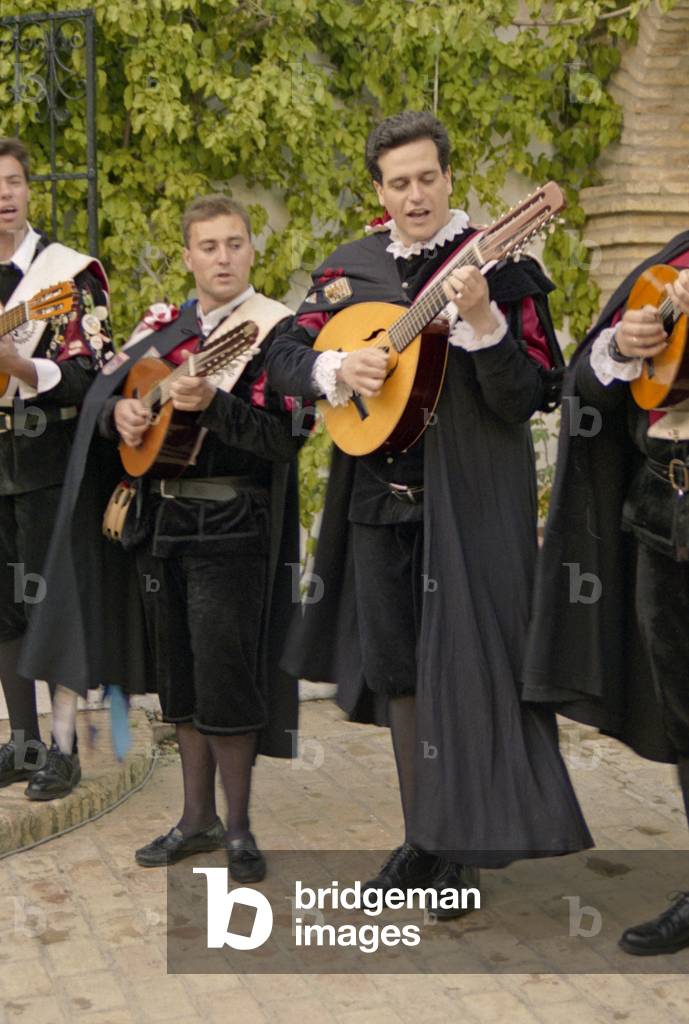 Two members of a Spanish rondalla ensemble