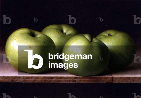 Four Apples, 1996 (olio su lino steso su tavola)