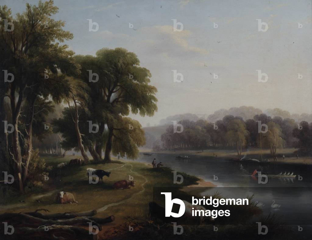 View of the Thames at Twickenham, 1820 (oil on canvas)