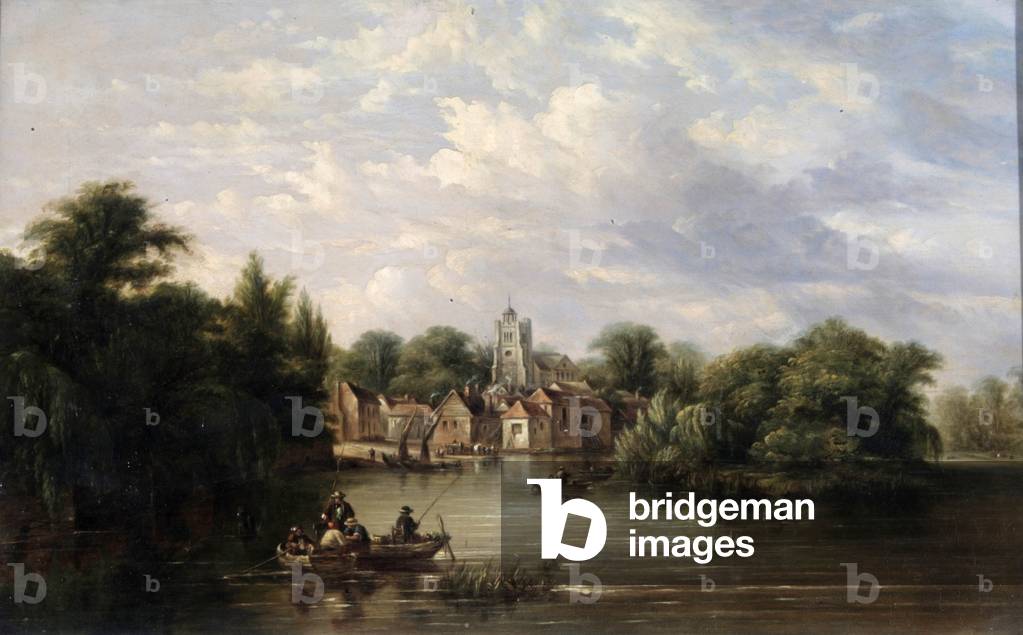 Twickenham Church, the Embankment and Eel Pie Island, Middlesex, after 1713 (oil on canvas)
