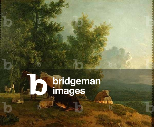 Horses and Cows in a Landscape
