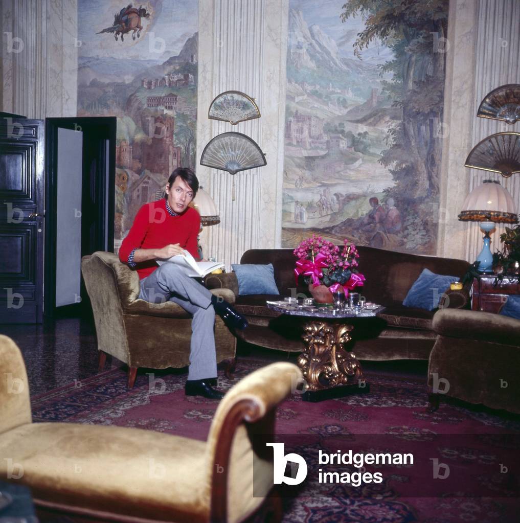 Portrait of Fabrizio de Andre at home, 1970-72 (photo)