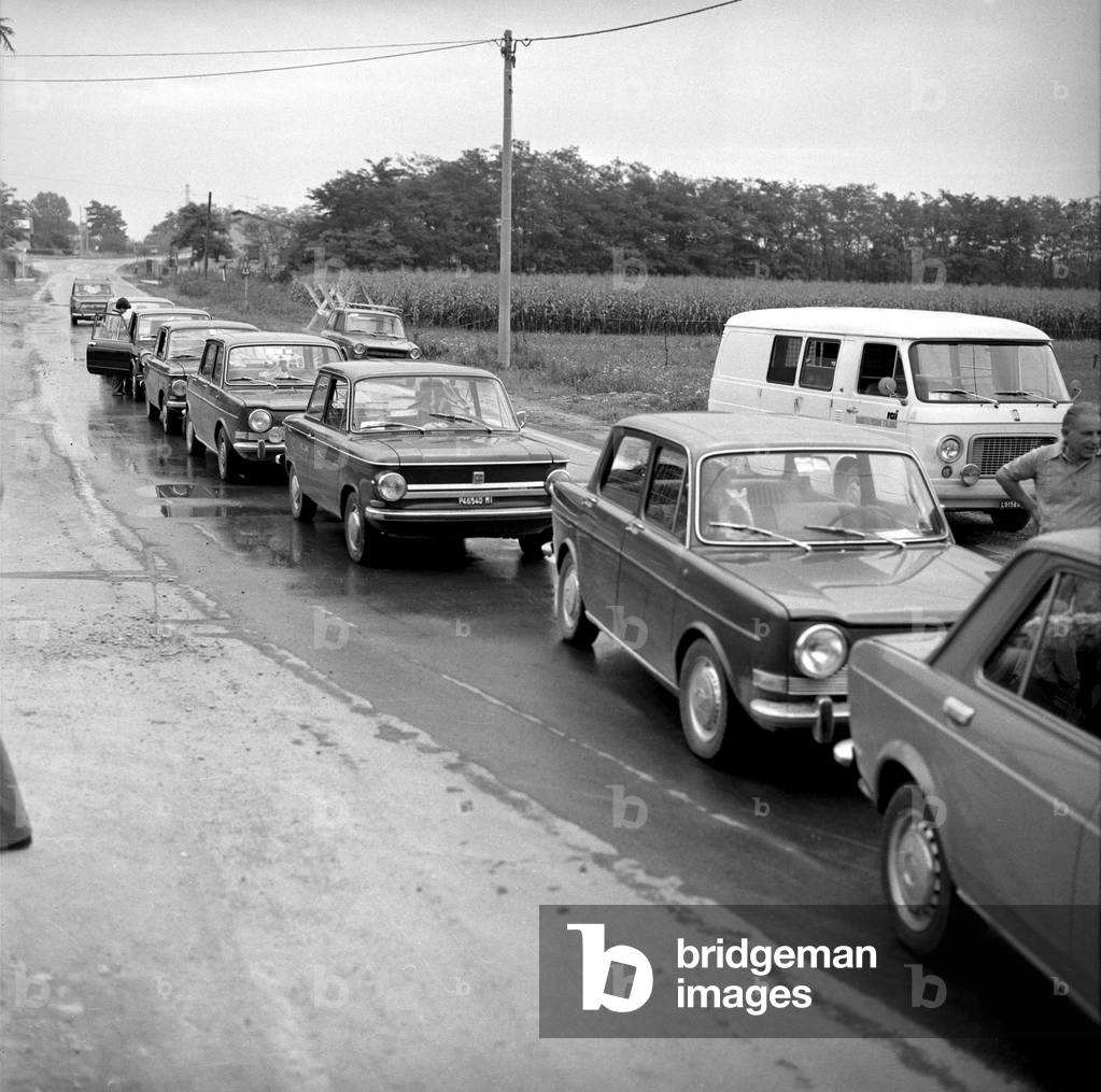 Environmental Disaster at ICMESA Factory, Seveso, 1976 (b/w photo)