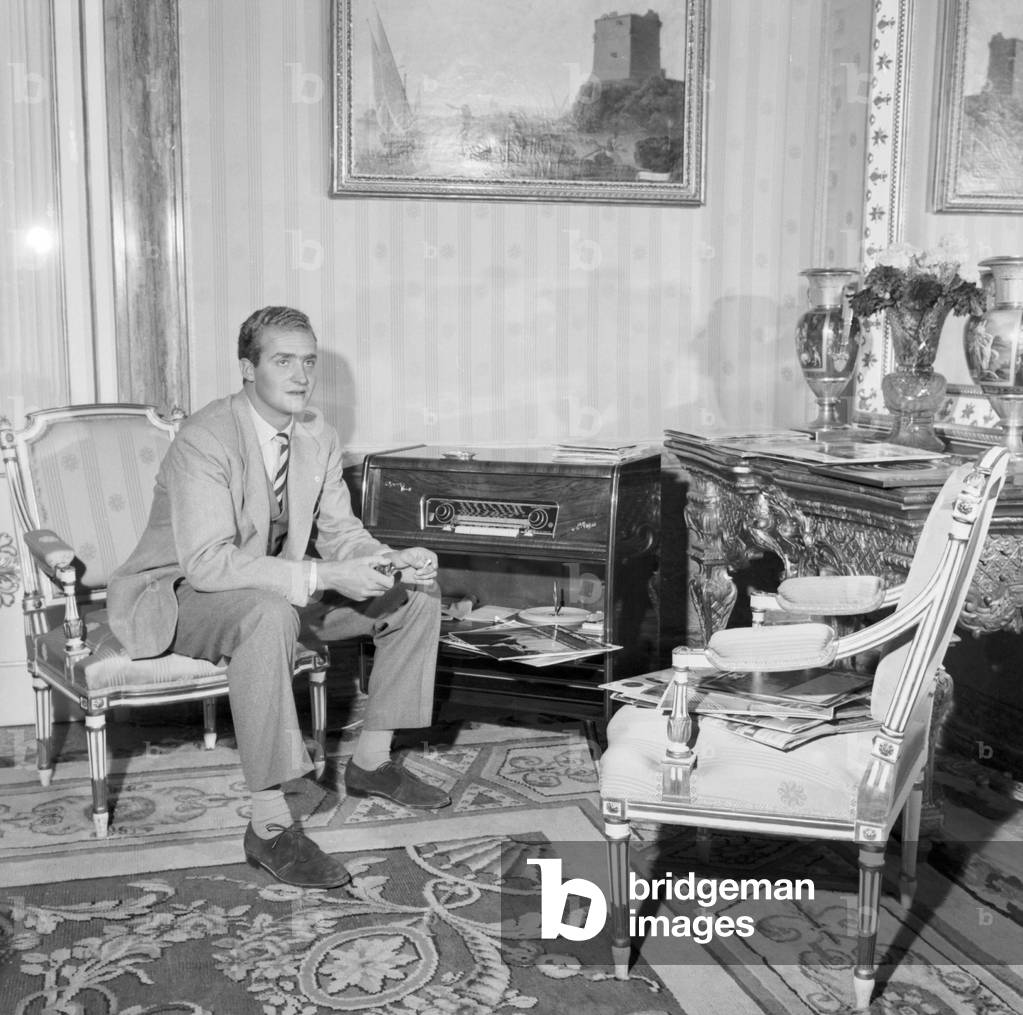 Prince Juan Carlos of Spain, Madrid, Spain, 1960 (b/w photo)