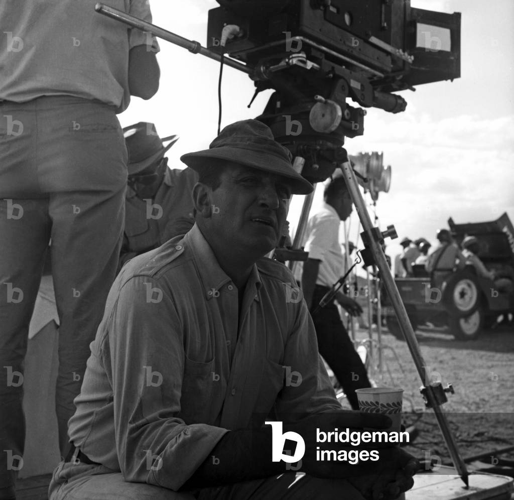 Lino Ventura during the making of 'Cent mille dollars au soleil', Morocco, 1963 (b/w photo)