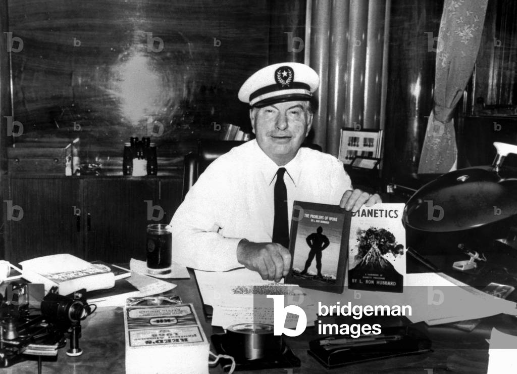 Lafayette Ronald Hubbard, 1980s (b/w photo)
