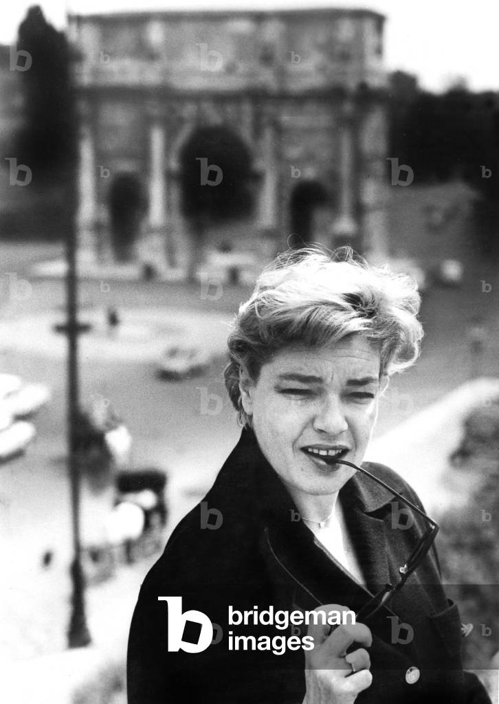 Simone Signoret, Rome, 1960 (b/w photo)