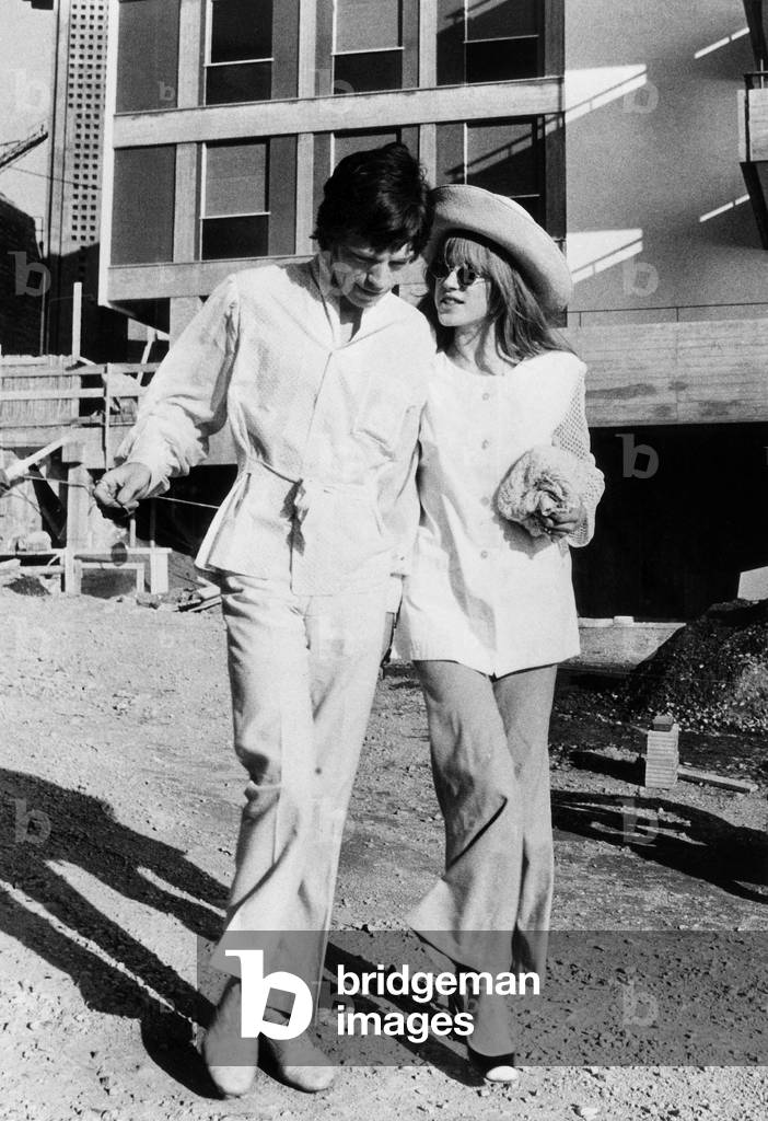 Singers Mick Jagger and Marianne Faithfull in San Remo January 29, 1967