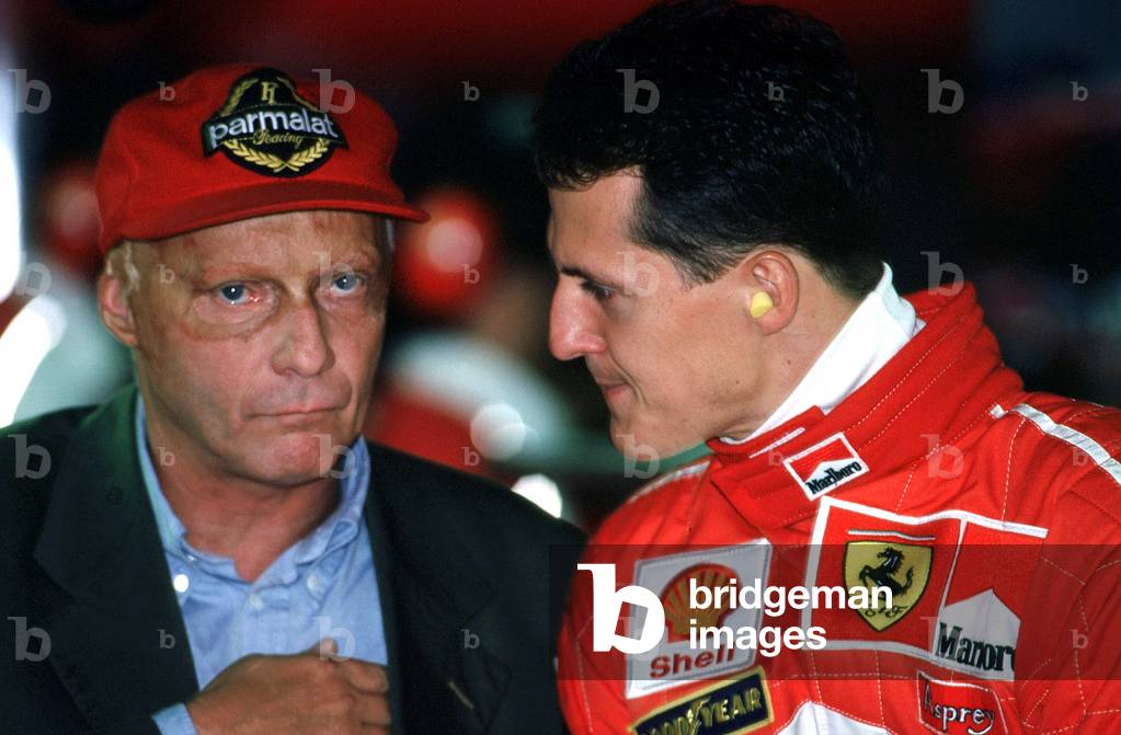Niki Lauda and Michael Schumacher, 1996 (photo)