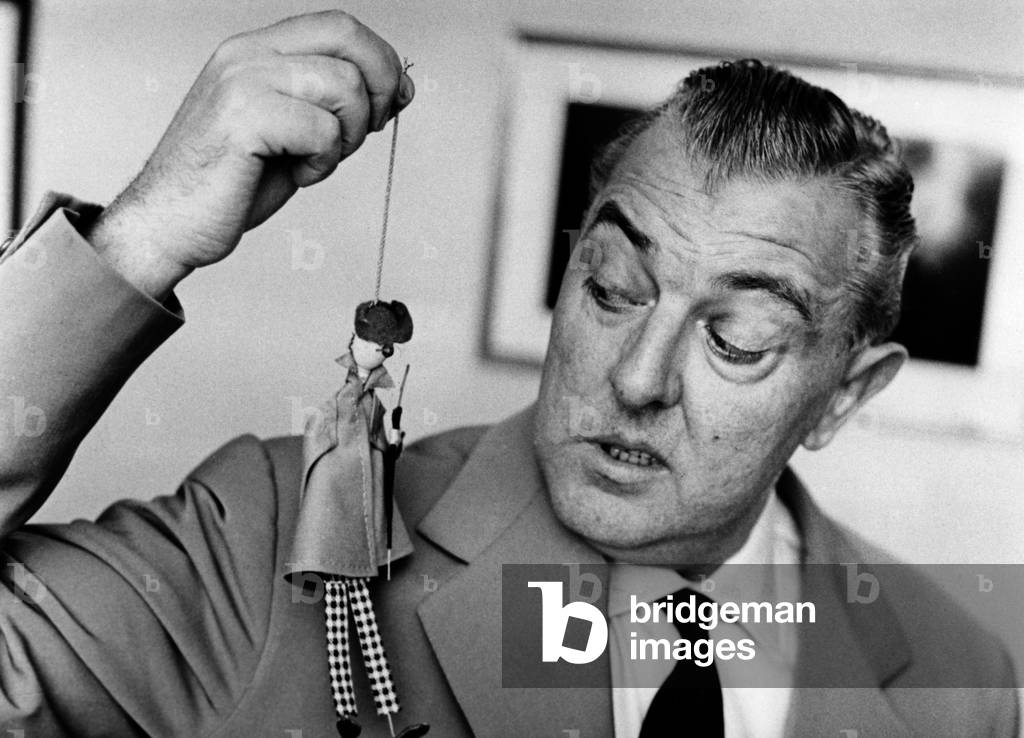 Jacques Tati, Milan, 1958 (b/w photo)